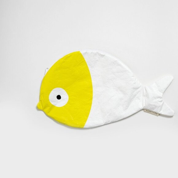 NWT SunnyLife Kids Fish Wet Bag- Neon Yellow - Picture 1 of 1